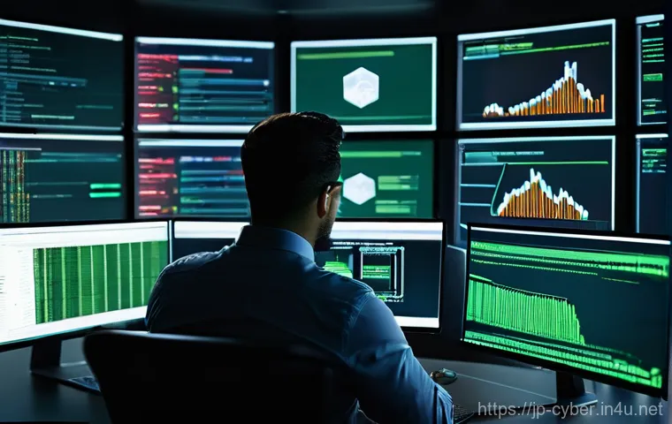 클라우드 보안 전문가로 성장하기 - **Prompt:** A diverse group of three cloud security engineers (two women, one man, all professionall...