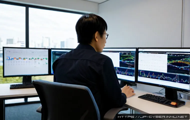 사이버위협 대응 전문가의 하루 일과 - Photorealistic morning scene of a Japanese cybersecurity threat response specialist in a modern Toky...